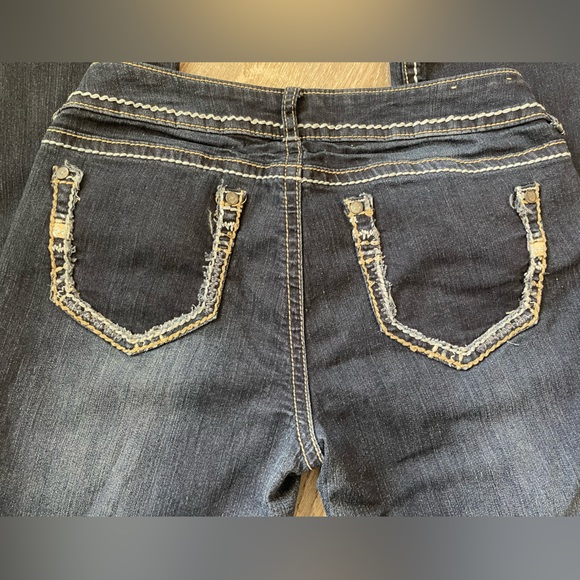 Apollo Jeans Size 5/6 Dark Wash Womens Bootcut Embellished Jeans - Picture 9 of 10